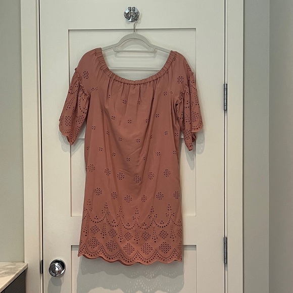 Madewell Dusty Rose eyelet dress - Picture 2 of 7